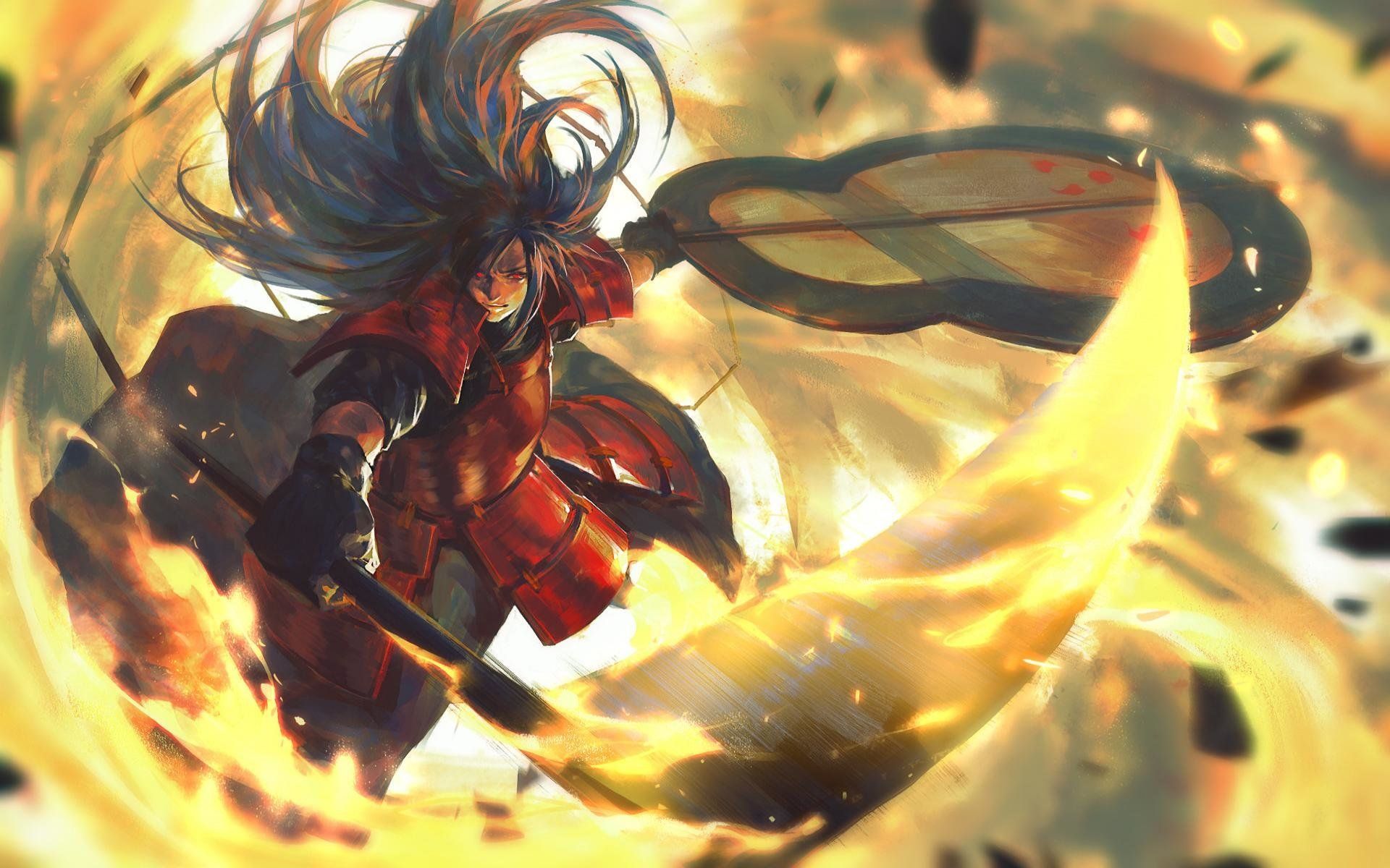 Madara Uchiha in Battle Mode Desktop Wallpaper