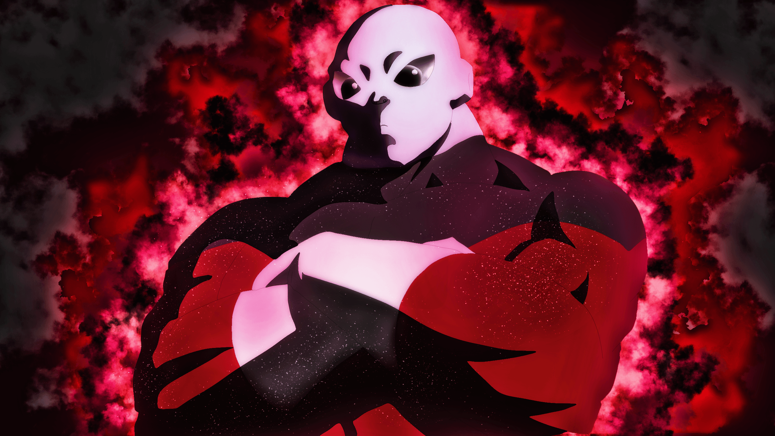 Jiren projecting his strength in a cool manner