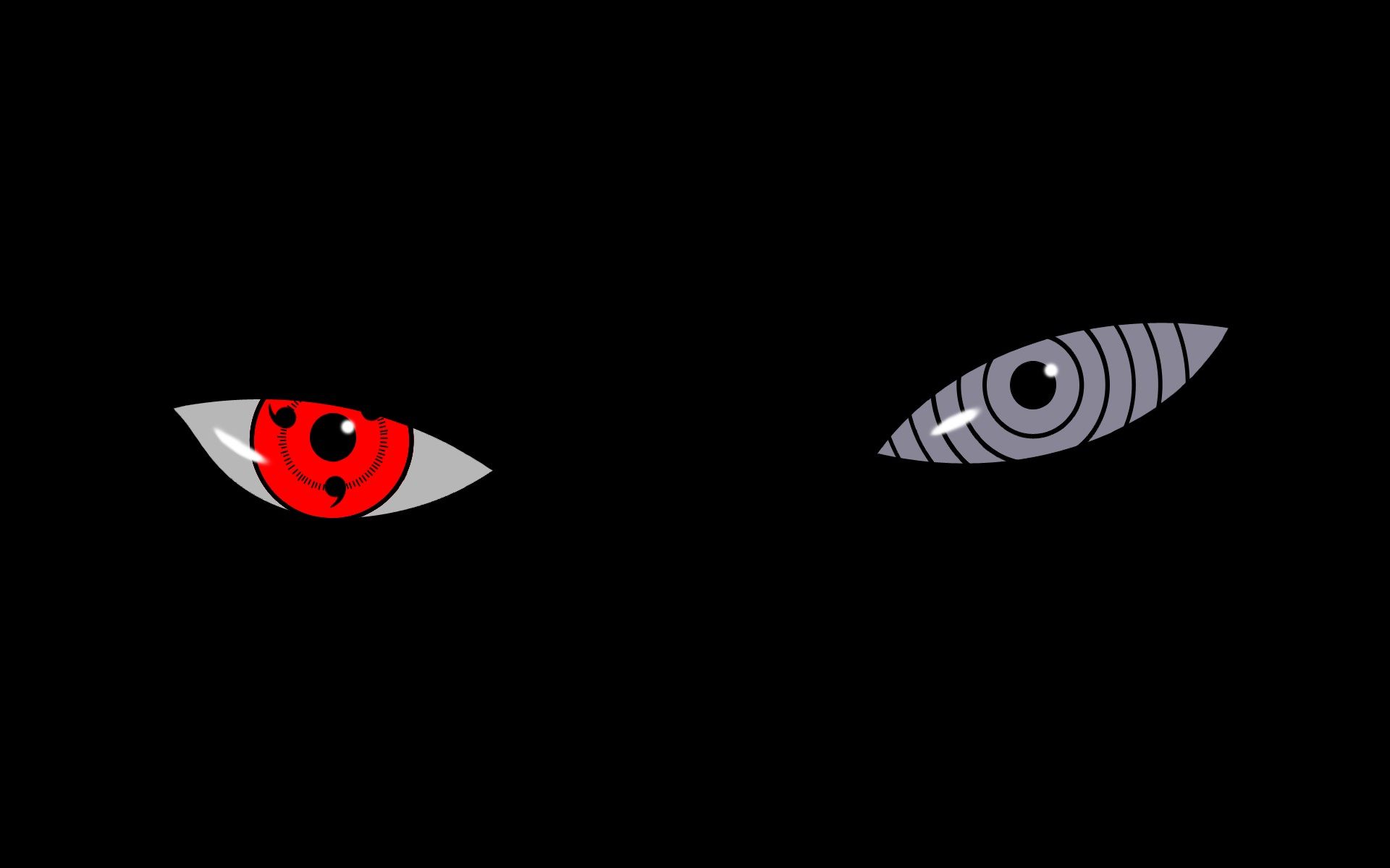 Sasuke's sharingan and rinnegan eyes desktop wallpaper