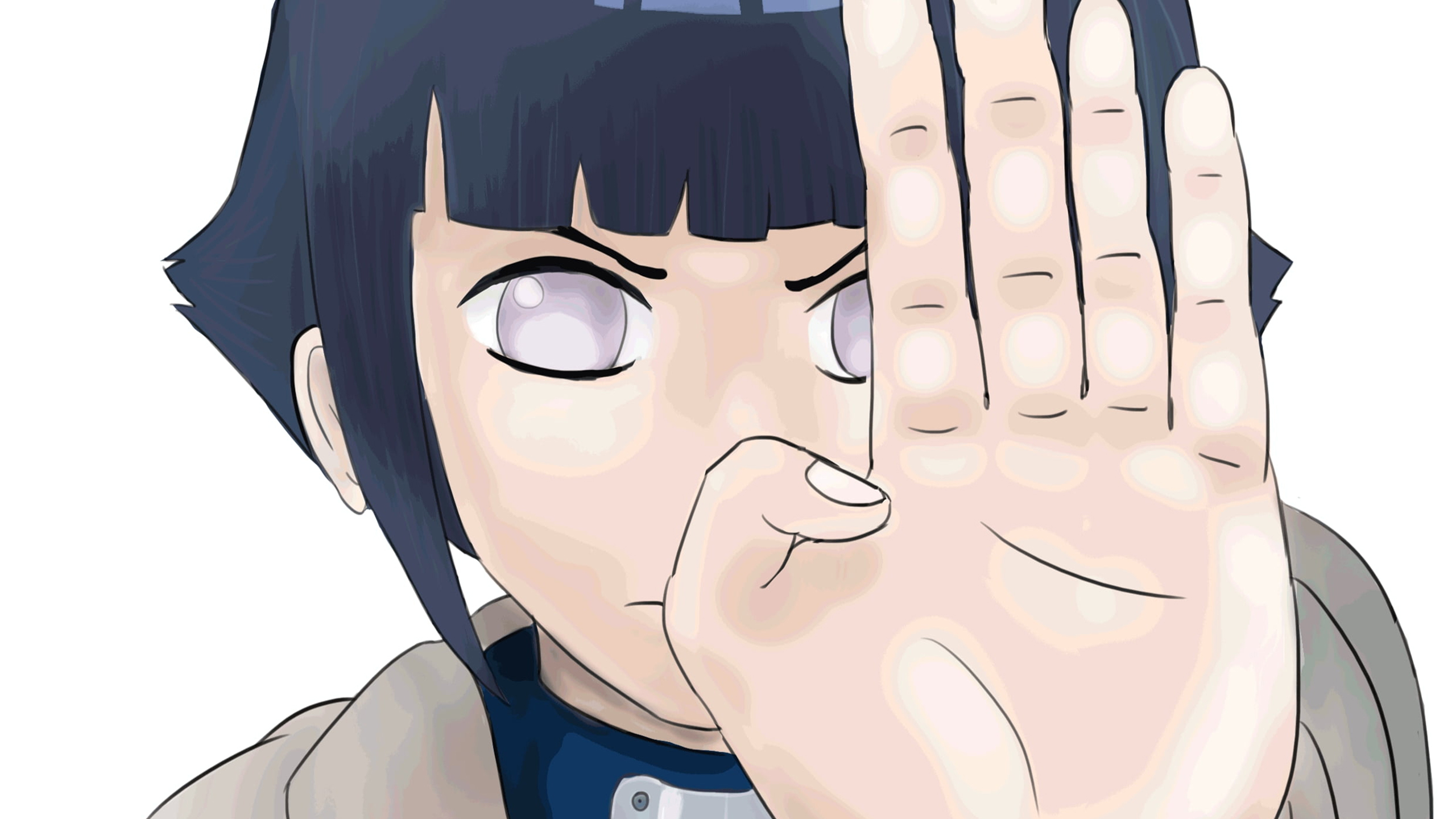 Young Hinata Hyuga Gentle Fist Desktop Wallpaper