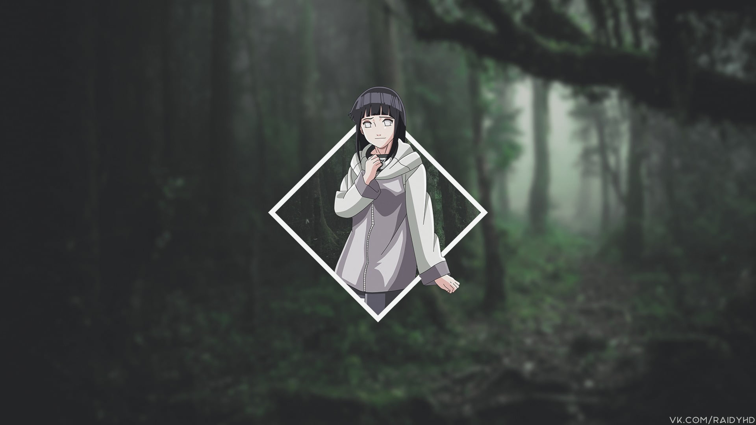 Hinata Hyuga Forest Desktop Wallpaper