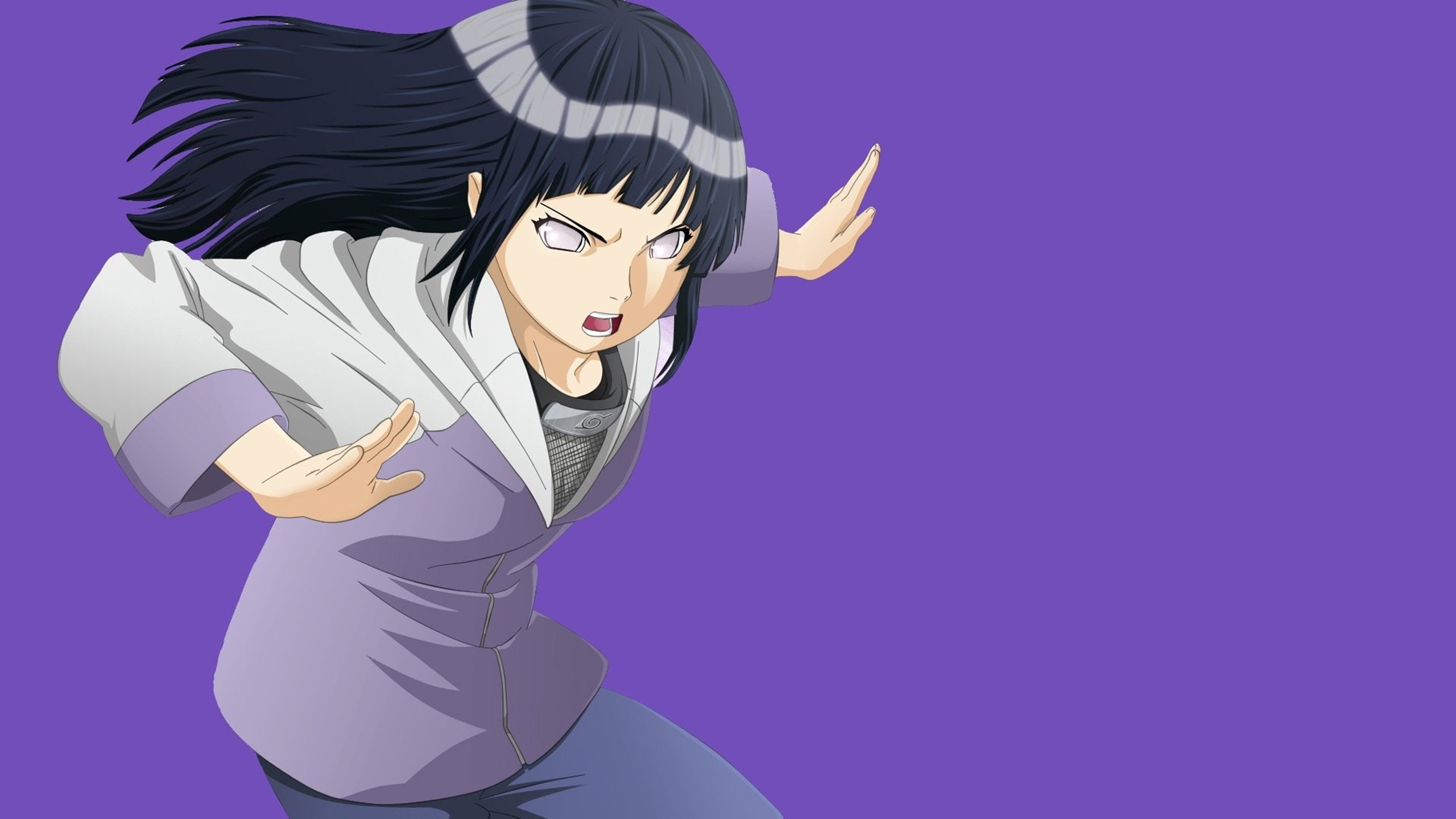 Hinata Hyuga Purple Warrior Desktop Wallpaper